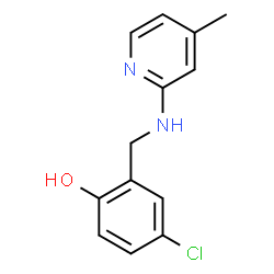 ChemSpider 2D Image | 4-Chloro-2-{[(4-methyl-2-pyridinyl)amino]methyl}phenol | C13H13ClN2O