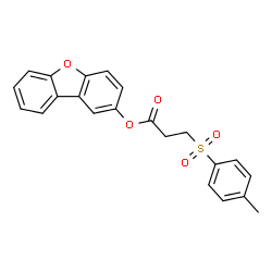 ChemSpider 2D Image | Dibenzo[b,d]furan-2-yl 3-[(4-methylphenyl)sulfonyl]propanoate | C22H18O5S