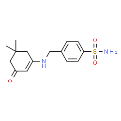 ChemSpider 2D Image | 4-{[(5,5-Dimethyl-3-oxo-1-cyclohexen-1-yl)amino]methyl}benzenesulfonamide | C15H20N2O3S