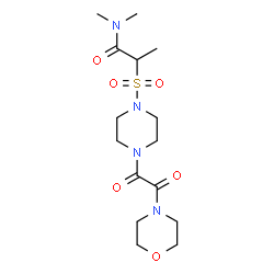 ChemSpider 2D Image | N,N-Dimethyl-2-({4-[4-morpholinyl(oxo)acetyl]-1-piperazinyl}sulfonyl)propanamide | C15H26N4O6S