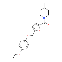 ChemSpider 2D Image | {5-[(4-Ethoxyphenoxy)methyl]-2-furyl}(4-methyl-1-piperidinyl)methanone | C20H25NO4