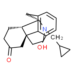 ChemSpider 2D Image | (9alpha,14alpha)-17-(Cyclopropylmethyl)-4-hydroxymorphinan-6-one | C20H25NO2