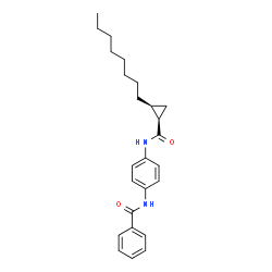 ChemSpider 2D Image | N-[4-({[(1R,2S)-2-Octylcyclopropyl]carbonyl}amino)phenyl]benzamide | C25H32N2O2