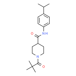 ChemSpider 2D Image | 1-(2,2-Dimethylpropanoyl)-N-(4-isopropylphenyl)-4-piperidinecarboxamide | C20H30N2O2