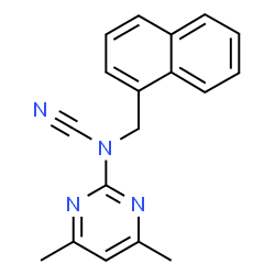 ChemSpider 2D Image | (4,6-Dimethyl-2-pyrimidinyl)(1-naphthylmethyl)cyanamide | C18H16N4