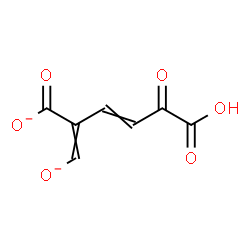 ChemSpider 2D Image | 5-Carboxy-2-(oxidomethylene)-5-oxo-3-pentenoate | C7H4O6