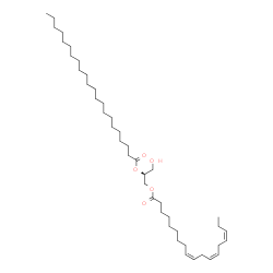 ChemSpider 2D Image | (2S)-1-Hydroxy-3-[(9Z,12Z,15Z)-9,12,15-octadecatrienoyloxy]-2-propanyl docosanoate | C43H78O5