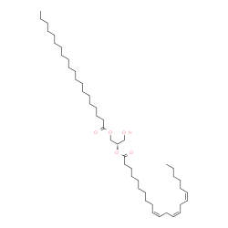 ChemSpider 2D Image | (2S)-1-Hydroxy-3-(icosanoyloxy)-2-propanyl (10Z,13Z,16Z)-10,13,16-docosatrienoate | C45H82O5