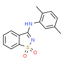ChemSpider 2D Image | N-(2,5-Dimethylphenyl)-1,2-benzothiazol-3-amine 1,1-dioxide | C15H14N2O2S