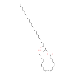 ChemSpider 2D Image | (2S)-1-Hydroxy-3-[(5Z,8Z,11Z,14Z)-5,8,11,14-icosatetraenoyloxy]-2-propanyl docosanoate | C45H80O5