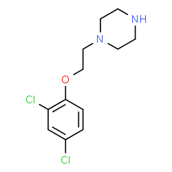 ChemSpider 2D Image | 1-[2-(2,4-Dichlorophenoxy)ethyl]piperazine | C12H16Cl2N2O