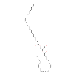 ChemSpider 2D Image | (2S)-1-[(13Z)-13-Docosenoyloxy]-3-hydroxy-2-propanyl (7Z,10Z,13Z,16Z)-7,10,13,16-docosatetraenoate | C47H82O5