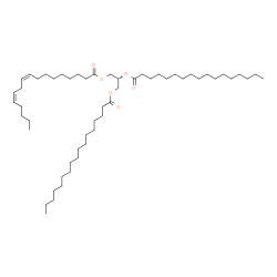 ChemSpider 2D Image | 2,3-Bis(heptadecanoyloxy)propyl (9Z,12Z)-9,12-heptadecadienoate | C54H100O6