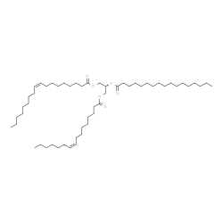 ChemSpider 2D Image | 2-(Heptadecanoyloxy)-3-[(9Z)-9-hexadecenoyloxy]propyl (9Z)-9-octadecenoate | C54H100O6