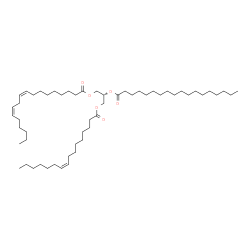 ChemSpider 2D Image | TG(16:1(9Z)/18:0/18:2(9Z,12Z))[iso6] | C55H100O6