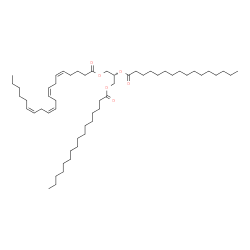 ChemSpider 2D Image | TG(16:0/16:0/20:4(5Z,8Z,11Z,14Z))[iso3] | C55H98O6