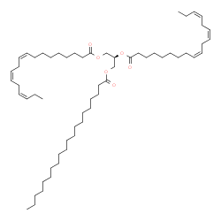 ChemSpider 2D Image | 2,3-Bis[(9Z,12Z,15Z)-9,12,15-octadecatrienoyloxy]propyl icosanoate | C59H102O6