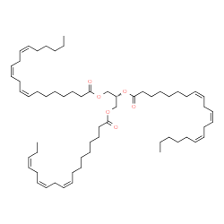 ChemSpider 2D Image | 3-[(9Z,12Z,15Z)-9,12,15-Octadecatrienoyloxy]-1,2-propanediyl (8Z,11Z,14Z,8'Z,11'Z,14'Z)bis(-8,11,14-icosatrienoate) | C61H100O6