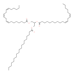 ChemSpider 2D Image | 2-[(11Z,14Z)-11,14-Icosadienoyloxy]-3-(nonadecanoyloxy)propyl (8Z,11Z,14Z)-8,11,14-icosatrienoate | C62H110O6