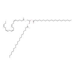 ChemSpider 2D Image | (2R)-2-(Icosanoyloxy)-3-(nonadecanoyloxy)propyl (5Z,8Z,11Z,14Z,17Z)-5,8,11,14,17-icosapentaenoate | C62H110O6
