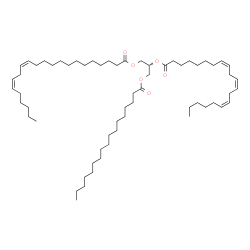 ChemSpider 2D Image | 3-(Heptadecanoyloxy)-2-[(8Z,11Z,14Z)-8,11,14-icosatrienoyloxy]propyl (13Z,16Z)-13,16-docosadienoate | C62H110O6