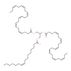 ChemSpider 2D Image | (2R)-3-[(9Z)-9-Hexadecenoyloxy]-1,2-propanediyl (4Z,7Z,10Z,13Z,16Z,19Z,4'Z,7'Z,10'Z,13'Z,16'Z,19'Z)bis(-4,7,10,13,16,19-docosahexaenoate) | C63H96O6