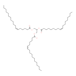 ChemSpider 2D Image | 2-[(9Z)-9-Octadecenoyloxy]-1,3-propanediyl (6Z,6'Z)bis(-6-octadecenoate) | C57H104O6