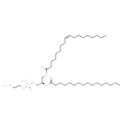 ChemSpider 2D Image | 1-Oleoyl-2-palmitoyl-sn-glycero-3-phosphoethanolamine | C39H76NO8P