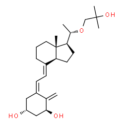 ChemSpider 2D Image | (1S,3R,5Z,7E,9xi,20S)-20-(2-Hydroxy-2-methylpropoxy)-9,10-secopregna-5,7,10-triene-1,3-diol | C25H40O4