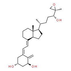 ChemSpider 2D Image | (1S,3R,5Z,7E,24R,25R)-25,26-Epoxy-9,10-secocholesta-5,7,10-triene-1,3,24-triol | C27H42O4