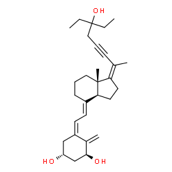 ChemSpider 2D Image | (1R,3S,5Z)-5-{(2E)-2-[(1Z,3aS,7aS)-1-(6-Ethyl-6-hydroxy-3-octyn-2-ylidene)-7a-methyloctahydro-4H-inden-4-ylidene]ethylidene}-4-methylene-1,3-cyclohexanediol | C29H42O3