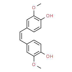 ChemSpider 2D Image | 3,3'-dimethoxy-cis-stilbene-4,4'-diol | C16H16O4