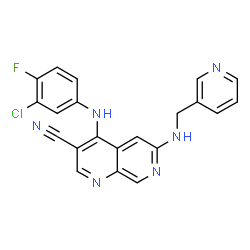 ChemSpider 2D Image | Tpl2 Kinase Inhibitor | C21H14ClFN6