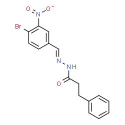 ChemSpider 2D Image | N'-[(E)-(4-Bromo-3-nitrophenyl)methylene]-3-phenylpropanehydrazide | C16H14BrN3O3
