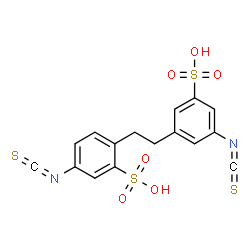 ChemSpider 2D Image | 5-Isothiocyanato-2-[2-(3-isothiocyanato-5-sulfophenyl)ethyl]benzenesulfonic acid | C16H12N2O6S4
