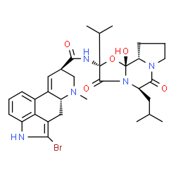 ChemSpider 2D Image | (5'beta,12'beta)-2-Bromo-12'-hydroxy-5'-isobutyl-2'-isopropyl-3',6',18-trioxoergotaman | C32H40BrN5O5