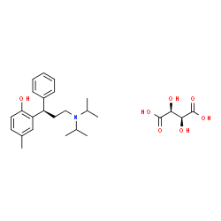 ChemSpider 2D Image | (2S,3S)-2,3-Dihydroxysuccinic acid - 2-[(1R)-3-(diisopropylamino)-1-phenylpropyl]-4-methylphenol (1:1) | C26H37NO7