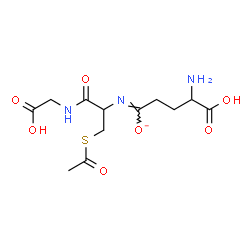 ChemSpider 2D Image | (Z)-S-Acetyl-N-(4-amino-4-carboxy-1-oxidanidylbutylidene)cysteinylglycine | C12H18N3O7S