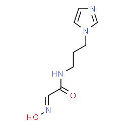 ChemSpider 2D Image | (2E)-2-(Hydroxyimino)-N-[3-(1H-imidazol-1-yl)propyl]acetamide | C8H12N4O2