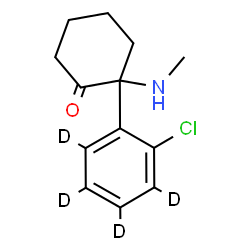 ChemSpider 2D Image | 2-[2-Chloro(~2~H_4_)phenyl]-2-(methylamino)cyclohexanone | C13H12D4ClNO