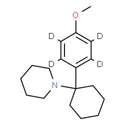ChemSpider 2D Image | 1-{1-[4-Methoxy(~2~H_4_)phenyl]cyclohexyl}piperidine | C18H23D4NO