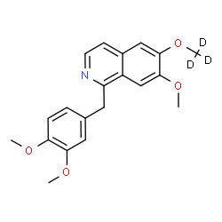 ChemSpider 2D Image | 1-(3,4-Dimethoxybenzyl)-7-methoxy-6-[(~2~H_3_)methyloxy]isoquinoline | C20H18D3NO4