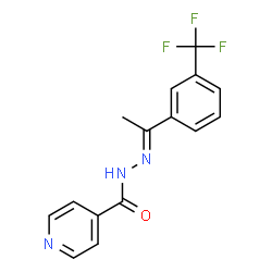 ChemSpider 2D Image | N'-{(1E)-1-[3-(Trifluoromethyl)phenyl]ethylidene}isonicotinohydrazide | C15H12F3N3O