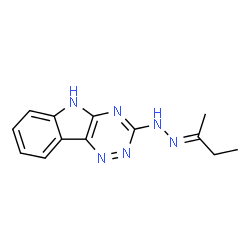 ChemSpider 2D Image | 3-[(2E)-2-(2-Butanylidene)hydrazino]-5H-[1,2,4]triazino[5,6-b]indole | C13H14N6
