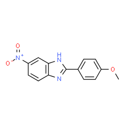 ChemSpider 2D Image | 2-(4-Methoxyphenyl)-6-nitro-1H-benzimidazole | C14H11N3O3