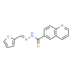 ChemSpider 2D Image | N'-[(E)-2-Thienylmethylene]-6-quinolinecarbohydrazide | C15H11N3OS