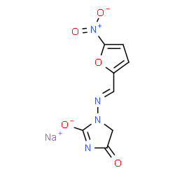 ChemSpider 2D Image | NITROFURANTOIN SODIUM | C8H5N4NaO5
