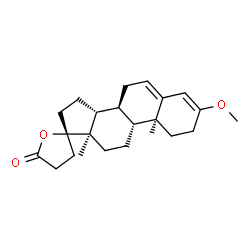 ChemSpider 2D Image | (8S,9R,10S,13R,14R,17S)-3-Methoxy-10,13-dimethyl-1,2,3',4',7,8,9,10,11,12,13,14,15,16-tetradecahydro-5'H-spiro[cyclopenta[a]phenanthrene-17,2'-furan]-5'-one | C23H32O3
