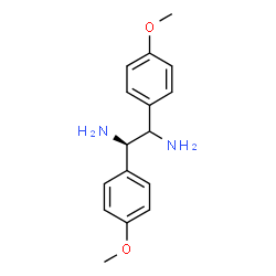 ChemSpider 2D Image | (1R)-1,2-Bis(4-methoxyphenyl)-1,2-ethanediamine | C16H20N2O2