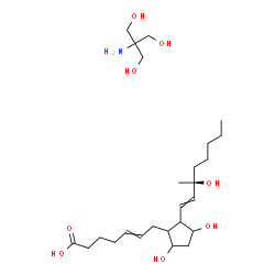 ChemSpider 2D Image | (15S)-9,11,15-Trihydroxy-15-methylprosta-5,13-dien-1-oic acid - 2-amino-2-(hydroxymethyl)-1,3-propanediol (1:1) | C25H47NO8